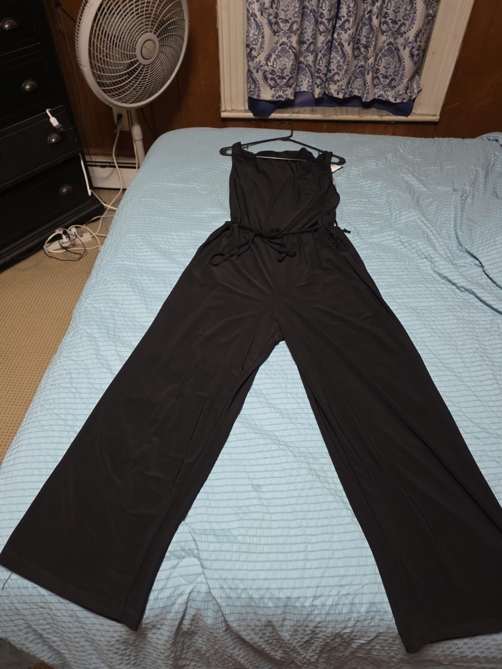 NWT Women’s Black Wide-Leg Jumpsuit with Tie Waist